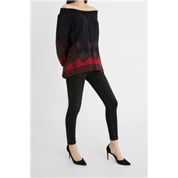 Blusa cuello barco boho