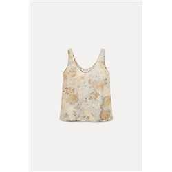 ZW COLLECTION PRINTED SEMI-SHEER TOP