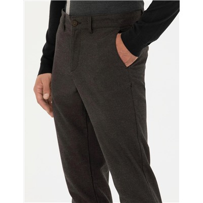 Kahverengi Slim Fit Kanvas Pantolon