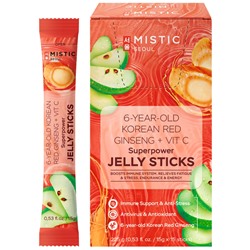 MISTIC 6-YEAR OLD KOREAN RED GINSENG+VIT C SUPERPOWER JELLY STICKS Экстракт красного 6-летнего женьшеня в желе с витамином С 15шт.*15г/кор