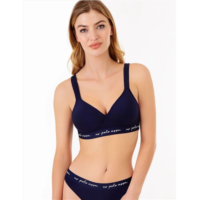 3PK MOLDED CUP CLOSED BACK BRAS WITH ADJUSTABLE STRAPS