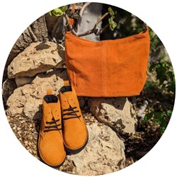 AB.Zapatos 1619/2 New R MANDARINA+PELLE- TRESIS (500) naranja АКЦИЯ