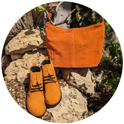 AB.Zapatos 1619/2 New R MANDARINA+PELLE- TRESIS (500) naranja АКЦИЯ