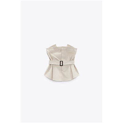 GABARDINE TOP WITH BELT