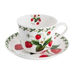 Пара чайная, 1 перс, 2 пр, 480 мл, фарфор F, белая, Земляника, Orchard Fruits, 53982