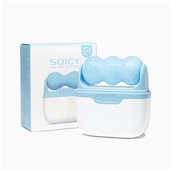 [MEZONICA] Массажер для лица и тела голубой роликовый ОХЛАЖДАЮЩИЙ Soicy 30 Blue, 1 шт