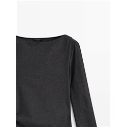 Vestido midi manga larga detalle frunces