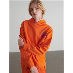 Hoodie in kräftigem Farbton