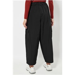 Pantalón wide leg cargo 7/8 cintura alta - Negro