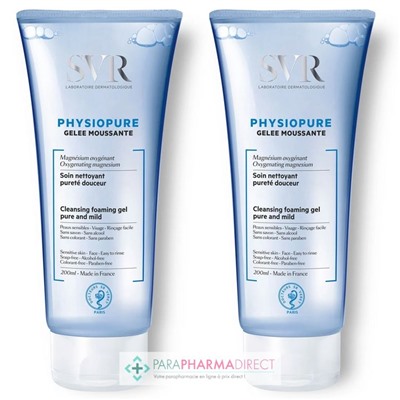 SVR PHYSIOPURE GELEE MOUSSANTE - Soin Nettoyant, Pureté Douceur 2x200mlLot  × 2