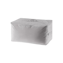 Çiçek Desen Baskılı Hurç - Gri - 74x46x46 cm