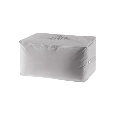 Çiçek Desen Baskılı Hurç - Gri - 74x46x46 cm