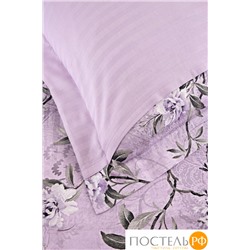 Постельное белье Карвен Stripe Satin с цветным принтом евро N250 -SB015 (6пр.)