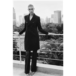 WOOL BLEND DOUBLE-BREASTED COAT