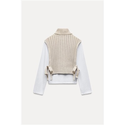 ZIP-UP GILET T-SHIRT