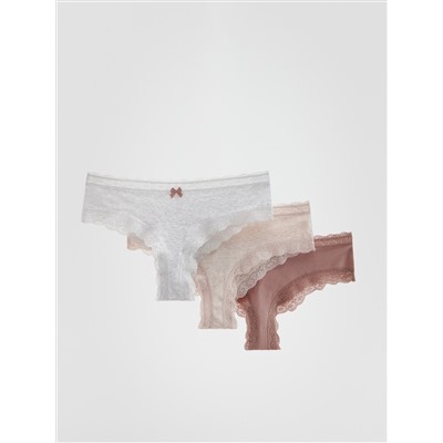 3er-Pack Baumwollpantys