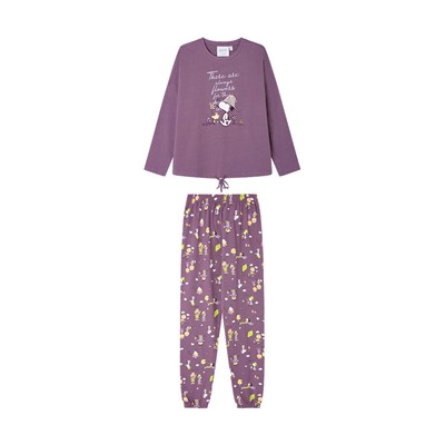 Pijama largo 100% algodón print Snoopy