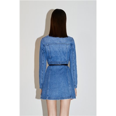 Vestido camisero vaquero Azul claro