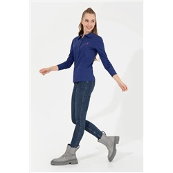 Kadın Mavi Basic Sweatshirt