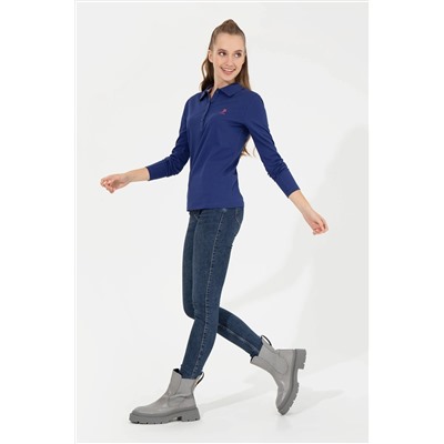 Kadın Mavi Basic Sweatshirt