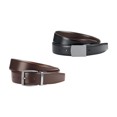 LIVERGY® Ledergürtel Herren, mit Wendefunktion