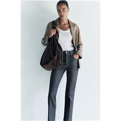 ZW COLLECTION BOOTCUT HIGH-WAIST CROPPED JEANS