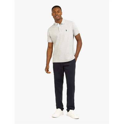 SOLID INTERLOCK POLO SHIRT WITH WOVEN TRIM