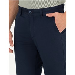 Lacivert Regular Fit Kanvas Pantolon