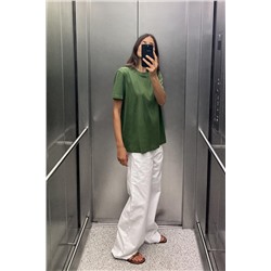 COTTON T-SHIRT WITH ENZYME FINISH