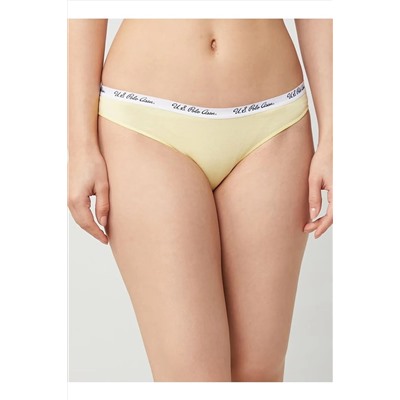 U.S. Polo Assn.Kadın Likralı Pamuklu Çok Renkli 3'lü Slip Külot