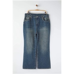 More Sustainable Mavi Soluk Efekt Vintage Yüksek Bel Wide Leg Jeans TBBAW26CJ00048