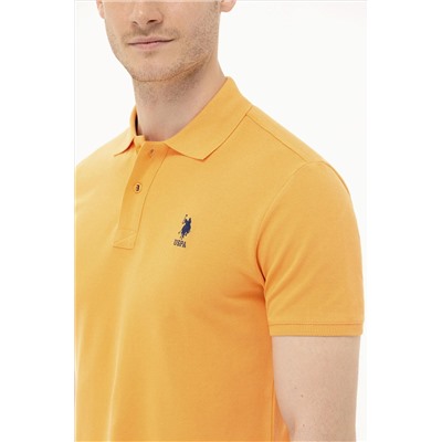 Erkek Turuncu Basic Polo Yaka Tişört