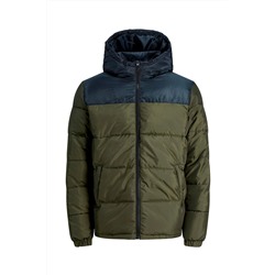 Anorak con capucha Caqui