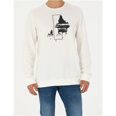 Ekru Regular Fit Sweatshirt