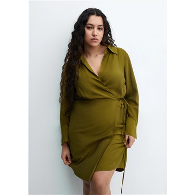 Vestido cruzado lazo