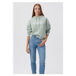 Mavi Logo Baskılı Kapüşonlu Yeşil Sweatshirt 168334-71464