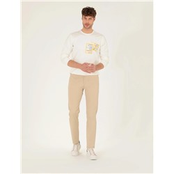 Bej Regular Fit Kanvas Pantolon