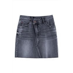 Minifalda de talle alto Negro
