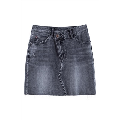 Minifalda de talle alto Negro