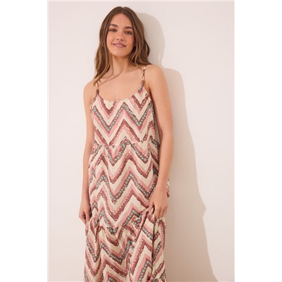 Vestido midi algodón estampado