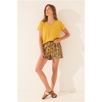 Pantalón corto estampado floral