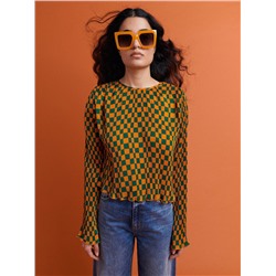 Gemusterte Bluse