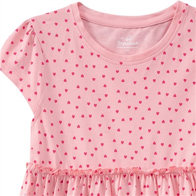 Mädchen Kleid mit Herzchen allover