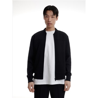 Sweatshirt im Bomberstil mit Baumwollmischung