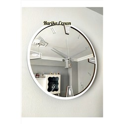 harika crown GERÇEK AYNALI DEKORATİF DUVAR SAATİ (40 CM) KAR123234