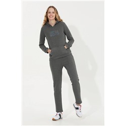 Kadın Antrasit Melanj Basic Sweatshirt