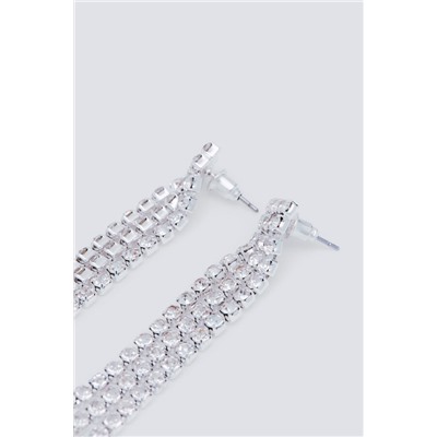 Pendientes cascada piedras brillantes