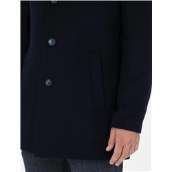 Lacivert Ex. Slim Fit Kaşe Kaban