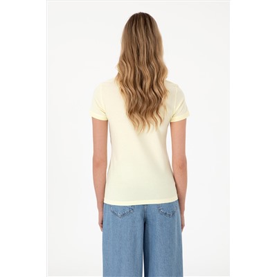 Kadın Limon Basic Polo Yaka Tişört
