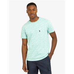 FLORAL PRINTED CREW NECK T-SHIRT WITH POCKET